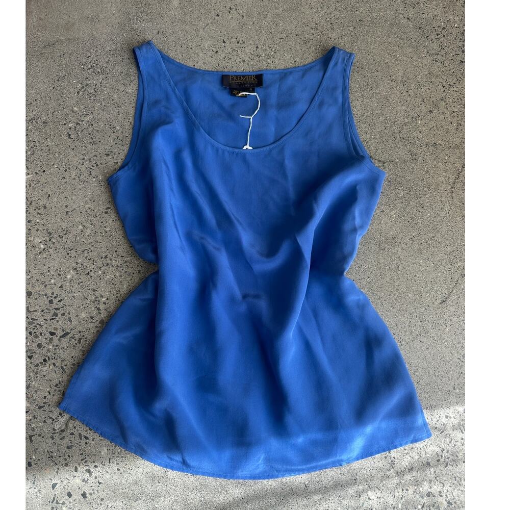 Premier Women’s Petite Small Royal Blue Cami Silk Top